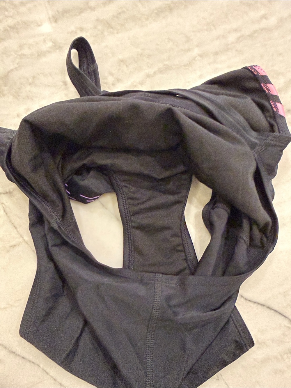 adidas Black One-Piece Swimsuit with Pink and Purple Accents SZ 8/ S - Picture 6 of 6